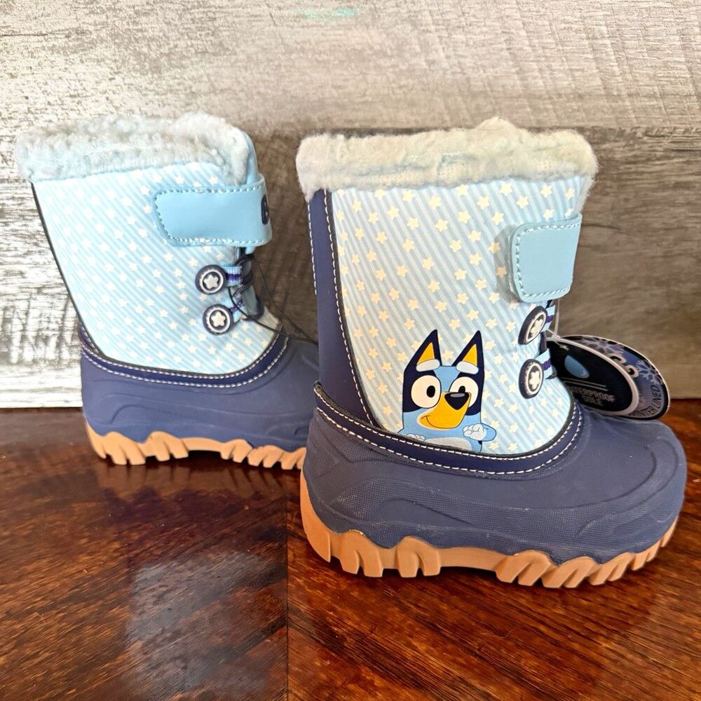 New Bluey Toddler Winter Boots Size 6 Waterproof Snow Boots Insulated